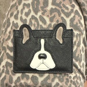 Kate Spade Frenchie Dog Card Case Wallet